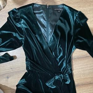 ANTONIO MELANI Green velvet jumpsuit